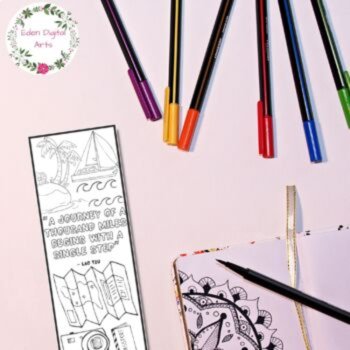 Tourist Travel Adventure Quotes Coloring Bookmarks Road Trip Plane Camp Craft, image 4