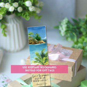 Tropical Island Quotes Bookmarks Cards Watercolor Palm Trees Summer Student Gift, image 2