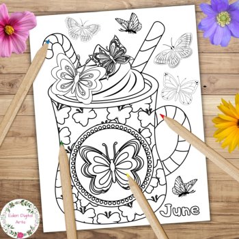 Summer Months Seasons 12 Coloring Pages Rainbows Ice Creams Watermelon Craft, image 4