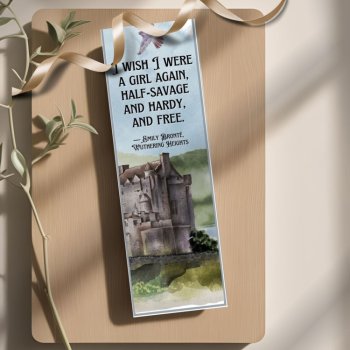 Emily Bronte Novel Wuthering Heights Quotes Bookmarks, Watercolor Book Club Gift, image 4