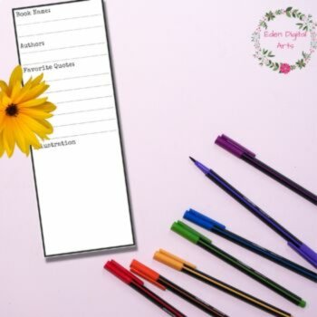 Make Your Own Book Based Bookmarks, Blank Keepsake Reading Tracker Novel Study, image 3