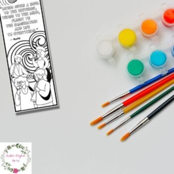 Music Quotes Doodle Coloring Bookmarks Gift Reward Cards Musical Keepsake Craft, image 3
