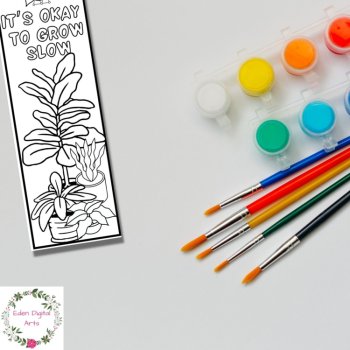 Cute Plant Puns Coloring Bookmarks Compliment Positive Encouraging Cards Gift, image 3
