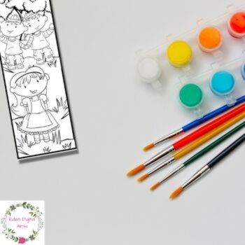 Alice in Wonderland Coloring Bookmarks Book Club Tea Party Students Cards Craft, image 3