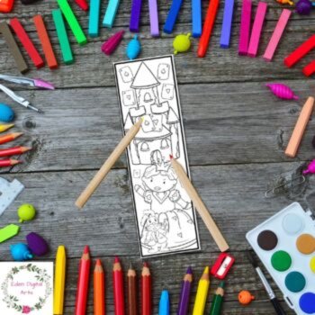 Alice in Wonderland Coloring Bookmarks Book Club Tea Party Students Cards Craft, image 4