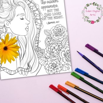 Self Esteem Bible Verses Coloring Pages for Women & Girls, Self Worth Scriptures, image 3