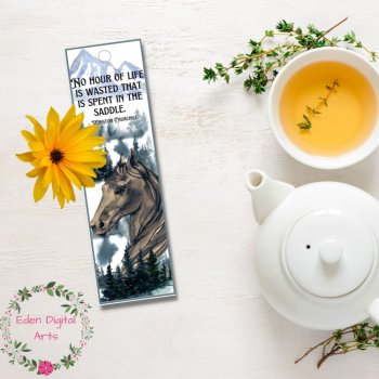 Horse Lovers Bookmarks Winston Churchill Quotes Watercolor Cards Class Gift, image 4