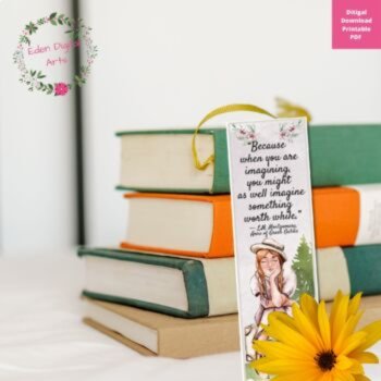 Anne of Green Gables Quotes Watercolor Bookmarks Card AddOn Class Book Club Gift, image 3
