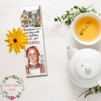 Anne of Green Gables Quotes Watercolor Bookmarks Card AddOn Class Book Club Gift, image 4