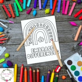 Autism Awareness Acceptance Support Love 20 Coloring Pages Posters Kind Craft, image 2