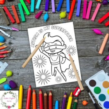 Autism Awareness Acceptance Support Love 20 Coloring Pages Posters Kind Craft, image 3