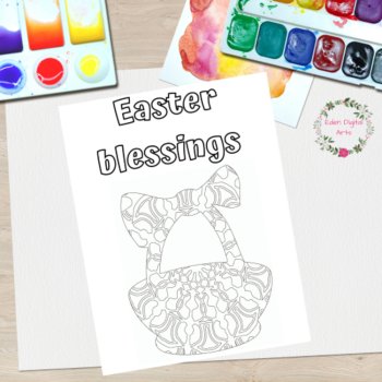 Happy Easter Christian 6 Coloring Pages Zentangle Doodle Relaxing Craft, image 3