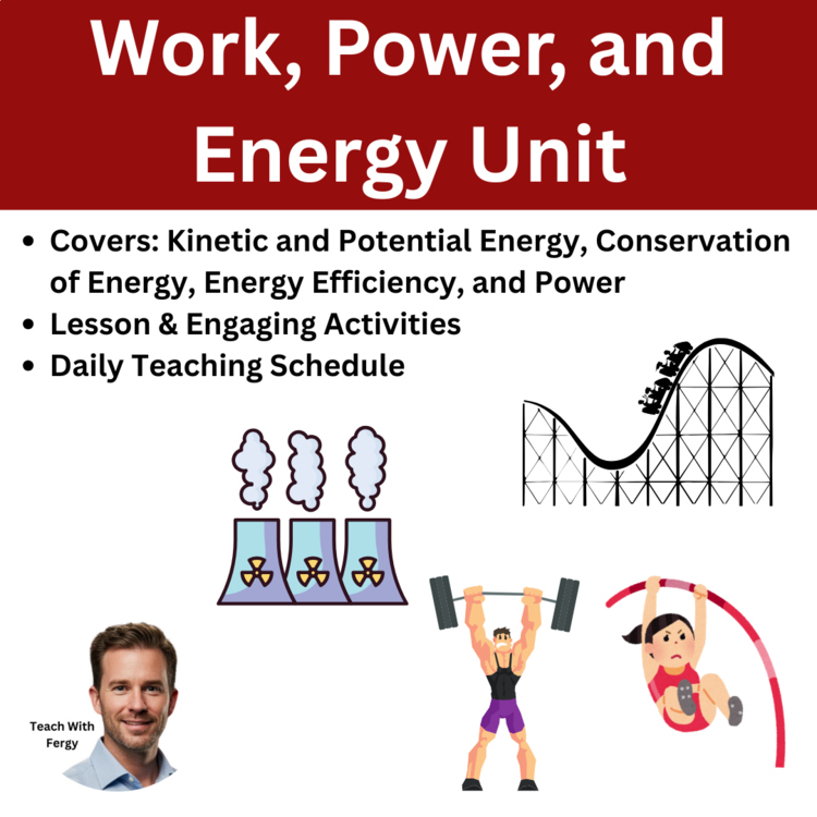 Work, Power, & Energy Unit | Kinetic, Potential Energy, Conservation, Efficiency