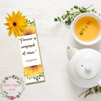 Sunflowers Inspirational Bookmarks Cards Women's History Famous Females Quotes, image 2