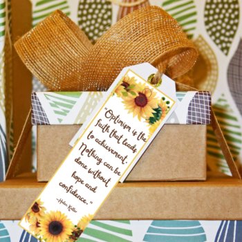 Sunflowers Inspirational Bookmarks Cards Women's History Famous Females Quotes, image 3