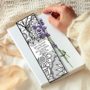 Scriptures on Peace Coloring Bookmarks Bible Verses Christian Prayer Mandalas, image 3