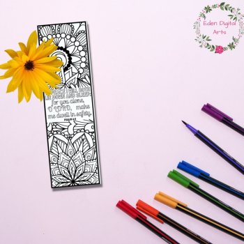 Scriptures on Peace Coloring Bookmarks Bible Verses Christian Prayer Mandalas, image 4