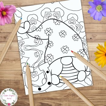 St Patrick's Day Irish Gnomes Coloring Pages Relaxing Doodle Mandalas Calm Craft, image 4