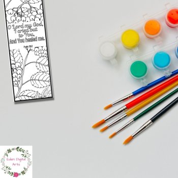 Bible Verses on Healing Coloring Bookmarks Health Scripture Get Well Cards Craft, image 4