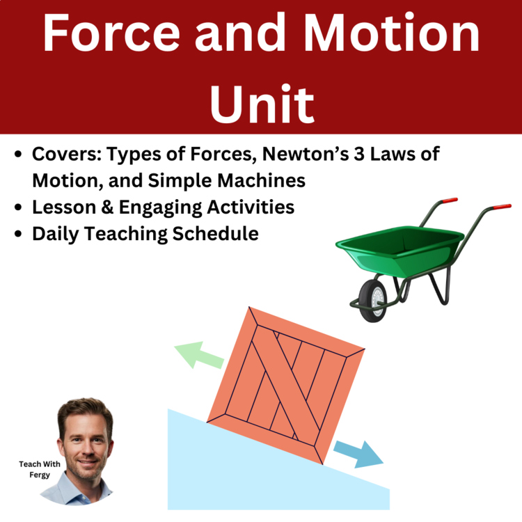 Force and Motion Unit | Newton's Laws of Motion, Simple Machines, Friction