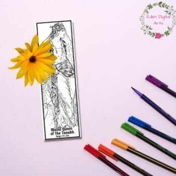 Famous Women Rulers Coloring Bookmarks, Queens in History Relaxing Fun Craft, image 4