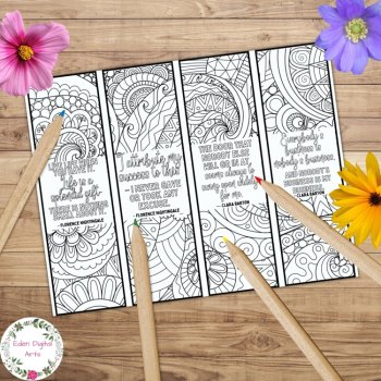 Nurse Clara Barton F. Nightingale Quotes Coloring Bookmarks Womens History Craft, image 2