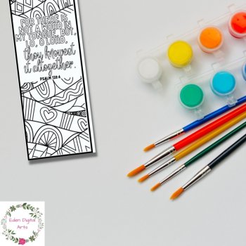 Psalm 139 Coloring Bible Verses Bookmarks KJV Scripture Christian Doodle Craft, image 2