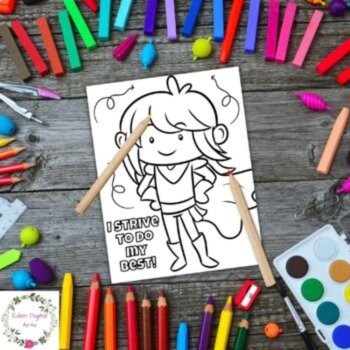 12 Superhero Growth Mindset Coloring Pages Positive Self Esteem Class Posters, image 2