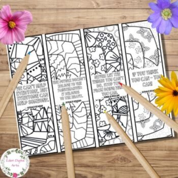 Ronald Reagan Quotes Coloring Bookmarks US President's Day Patriotic Craft Cards, image 2