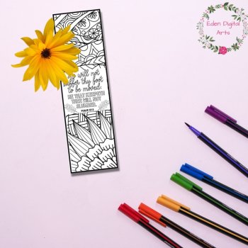 Psalm 121 KJV Coloring Bible Verse Bookmarks, Scripture Christian Prayer Craft, image 4