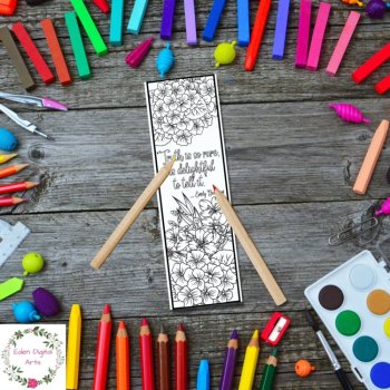 Emily Dickinson Quotes Coloring Bookmarks Poetry Women in History Keepsake Craft, image 3