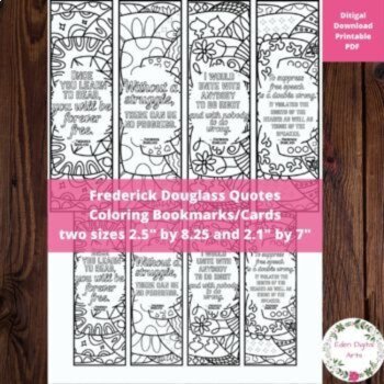 Black History Month Bundle Famous Quotes Calm Coloring Pages MLK Jr. F Douglass, image 4