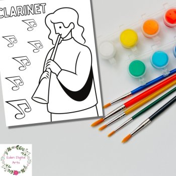 Jazz Music Coloring Pages Posters Musical Instruments Black History Month, image 4