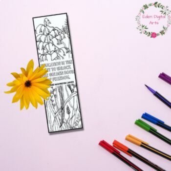 George Washington Carver Quotes Coloring Bookmarks Cards Black History Month, image 3