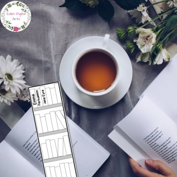 Book Reading Bookshelf Coloring Bookmarks Tracker Pages Book Club Log Recording, image 4