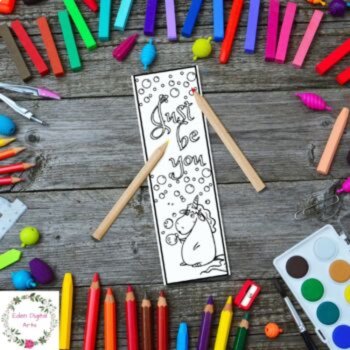 Cute Unicorns Coloring Bookmarks Positive Growth Mindset Quotes Kindness Cards, image 2