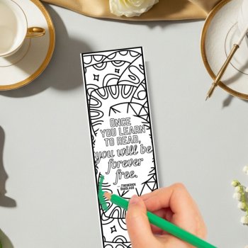 Frederick Douglass Quotes Coloring Bookmarks Cards Black History Activity Craft, image 2
