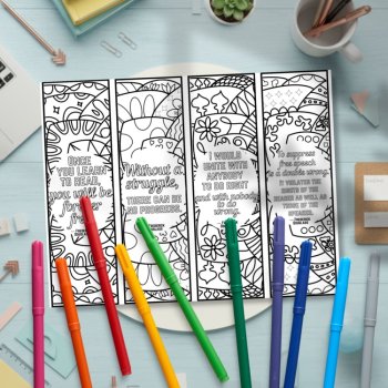 Frederick Douglass Quotes Coloring Bookmarks Cards Black History Activity Craft, image 3