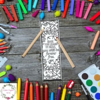 Frederick Douglass Quotes Coloring Bookmarks Cards Black History Activity Craft, image 4