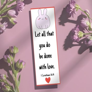 Love Bible Verse Bookmarks Scripture Valentine Cards Cute Animals DIY Gift, image 2