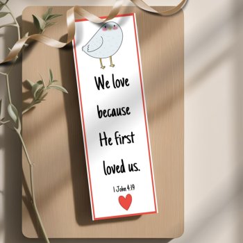 Love Bible Verse Bookmarks Scripture Valentine Cards Cute Animals DIY Gift, image 3
