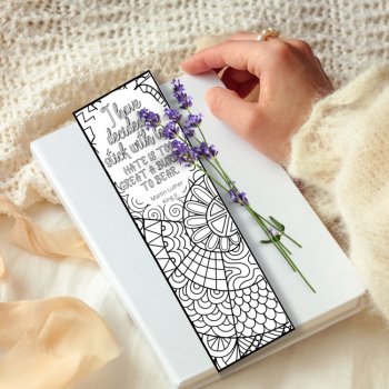 MLK Jr Quotes Coloring Bookmarks Black History Month Activity DIY Gift Craft, image 3