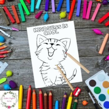 12 Kindness & Positivity Cute Animals Encouraging Quotes Coloring Pages Posters, image 3