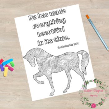 Bible Verses Zentangle Animals Coloring Scripture Christian Anti Stress Activity, image 4