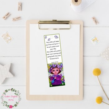 God's Protection Bible Verse Bookmarks Class Gift Tags Cute Angels Scripture, image 4