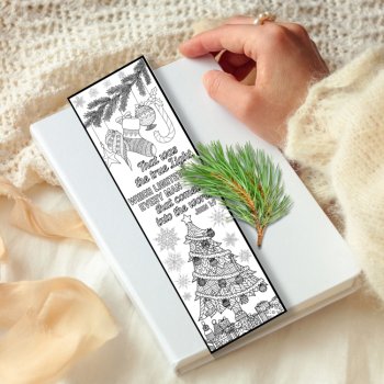Christmas Bible Verse Coloring Bookmarks Relaxing Zen Craft for Teens Adults, image 2