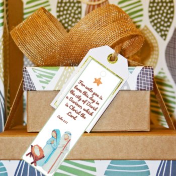 Christmas Nativity Scripture Bookmarks, Bible Verse Gift Tags, Class Gifts, image 2