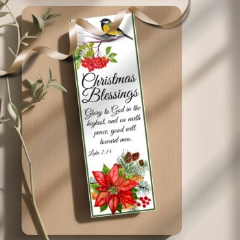 Christmas Bible Verse Bookmarks Gift Tags, Scripture Blessings Birds Class Gifts, image 3