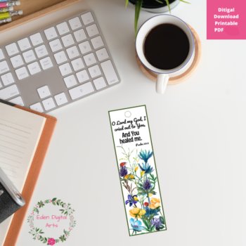 Get Well Bible Verses Scripture on Healing Wildflowers Bookmarks Gift Tags, image 4