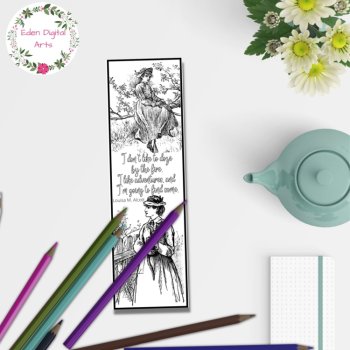 Little Women Quotes 8 Coloring Bookmarks Novel Study Book Club Craft DIY Gift, image 3
